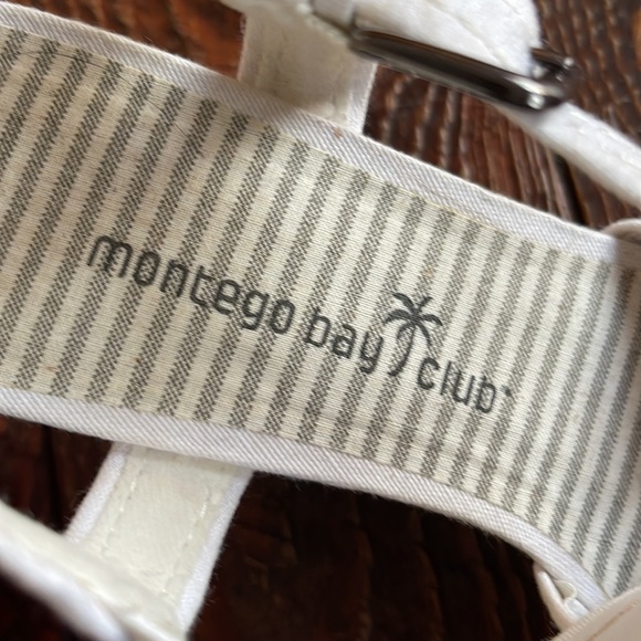 MONTEGO BAY CLUB White Strappy Cork Wedge Sandals Size 10 - Picture 2 of 7